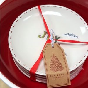 Rae Dunn 4 pack JOY desert plates.
